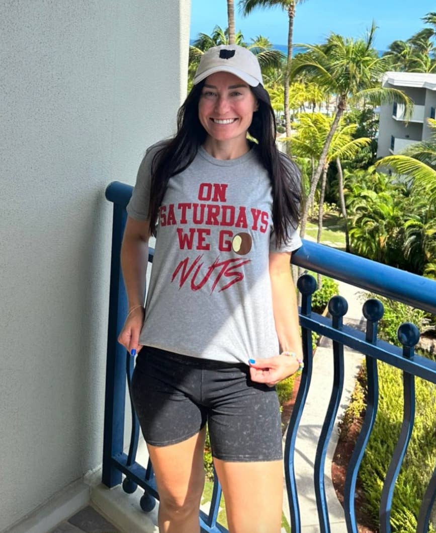 Ohio TRUE - Wholesale Screen Printed T-Shirt - Women's - SATURDAYS WE GO NUTS TEE1