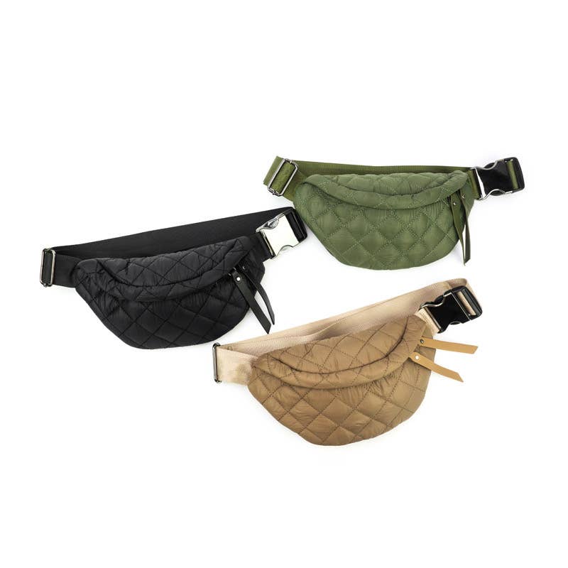 Babs + Birdie - Wholesale Belt Bag - Women's - The Millie Puffer Sling Bag | 3 Color Options12