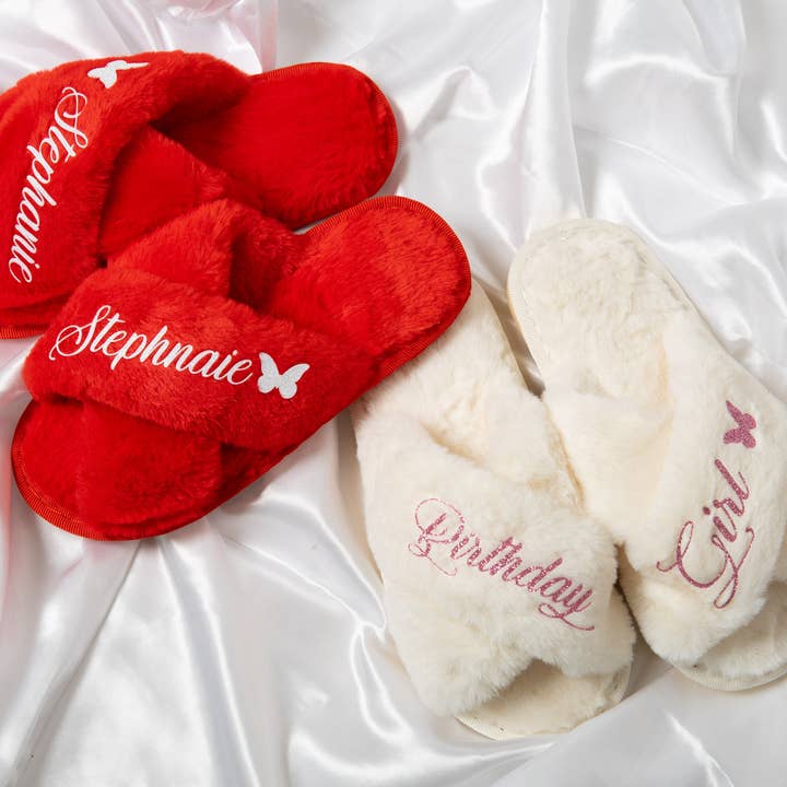 Sisters G Kids - Wholesale Slippers – Child - Kids Fluffy Cross Slippers 15