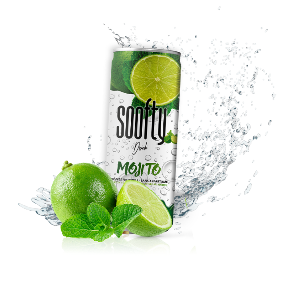 123bonbon - Vente Sodas/boissons gazeuses - SOOFTY MOJITO SLIM 33CL 1