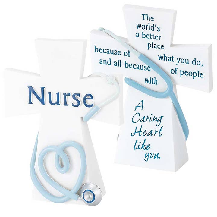 Tabletop Resin Nurse A Caring Heart Cross for wholesale by Dicksons