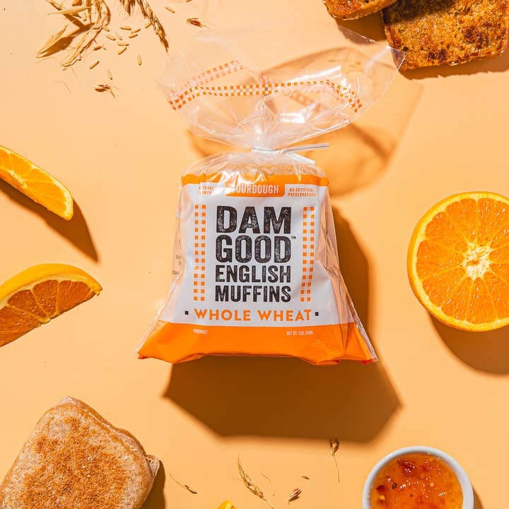 Dam GoodĀ® English Muffins - Wholesale Bread/Tortilla - 'Whole Wheat' Sourdough English Muffins1