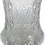 Urnen mit geprägtem Fuß und silbernen Rändern, 17,8 x 16,5 cm für den Großhandel von S.N.K. Home Decor