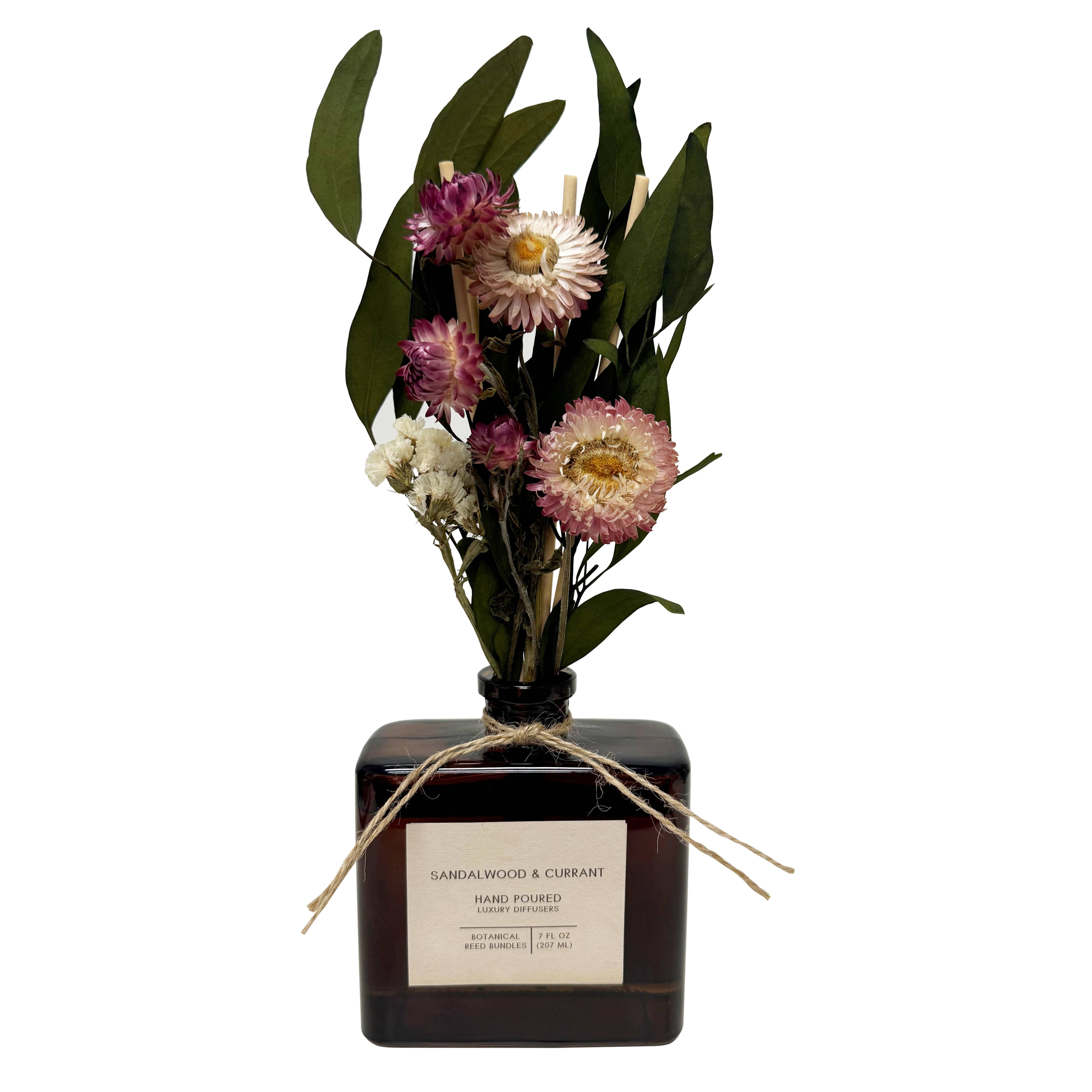 Andaluca - Vente Diffuseur à tiges - Diffuseur de parfum Reed Bundle en forme de bouquet de bois de santal et de cassis4