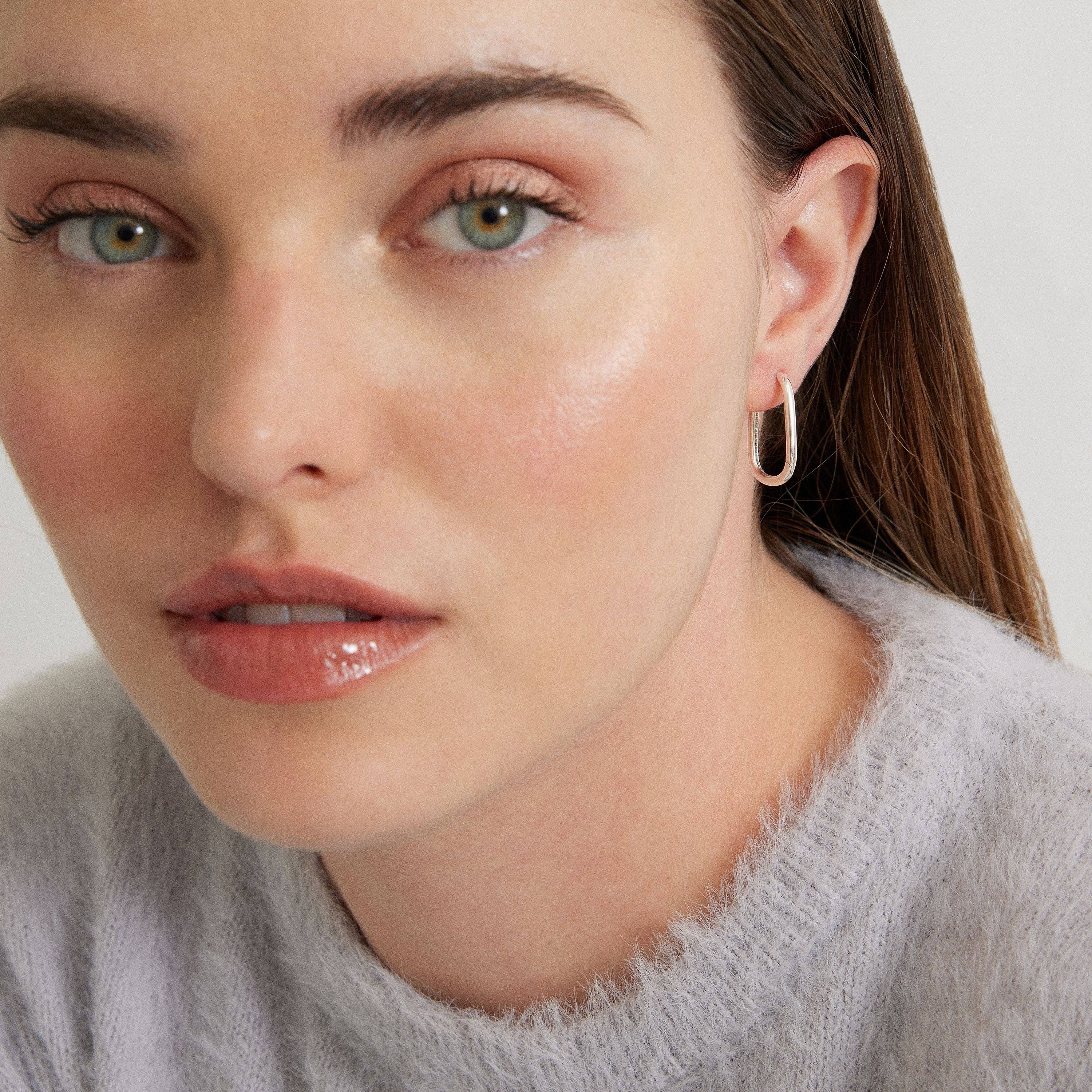 Luxenter - Wholesale Hoop Earrings - Pendientes acabados en rodio - Tosith1