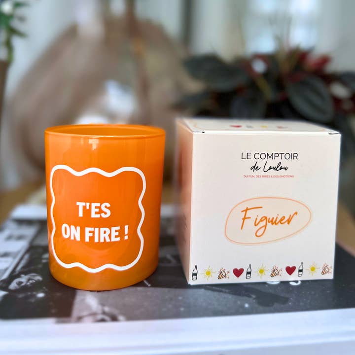 CANDLE YOU ARE ON FIRE for wholesale by LE COMPTOIR DE LOULOU