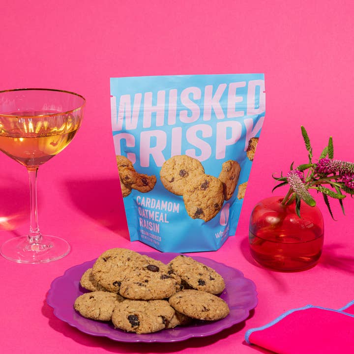 Whisked by Jenna - Wholesale Cookie - Vegan Crispy Cookies: Cardamom Oatmeal Raisin2
