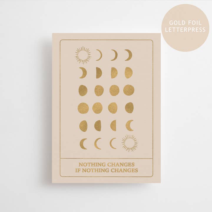 Anna Cosma - Wholesale Postcard - NOTHING CHANGES IF NOTHING CHANGES - GOLD EDITION - POSTCARD