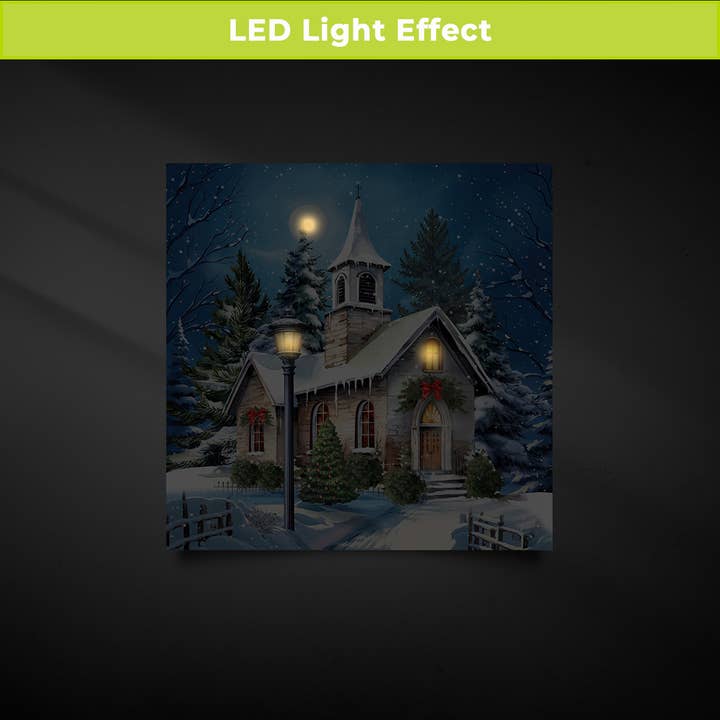 Briarwood Lane - Wholesale Canvas Art - Holy Night Medium LED Canvas Art1