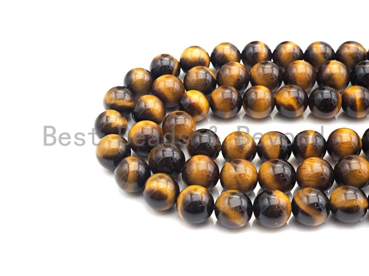 BestBeads&Beyond – Engroshandel Perler – AA høj kvalitet naturlige gule Tiger Eye perler, 6mm/8mm/10mm1