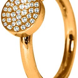 bague d'insertion à l'intérieur de profilés ronds ronds pierres dorées pour la vente par Style Republic - Carsten Maletz