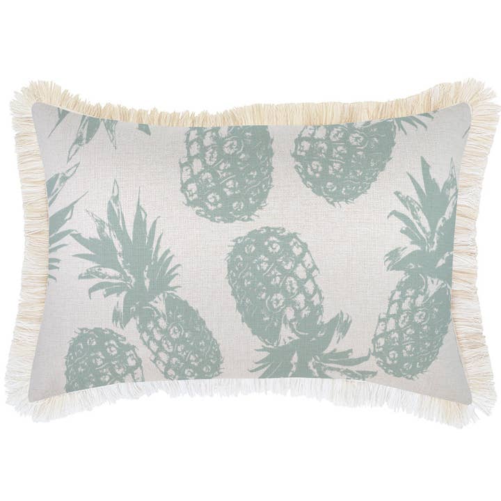 Kussenslot-Coastal Fringe Natural-Ananas Zeeschuim - 35cm x 50cm voor wholesale door Escape To Paradise