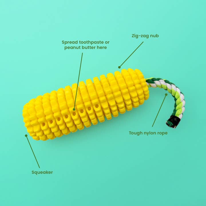 Green Waves Co. - Wholesale Pet Chew Toy - Dog - Corn-Shaped Dental Chew Toy1