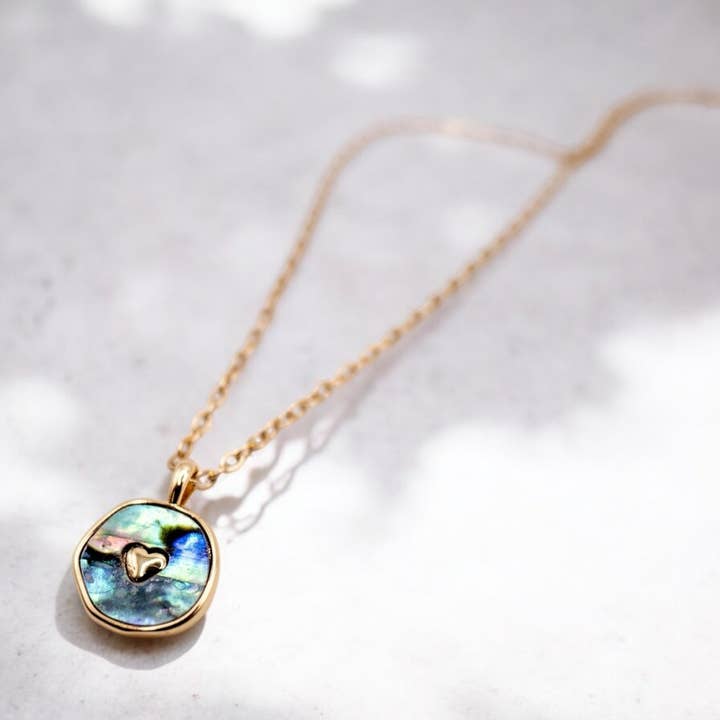 Duestelle Italia - Wholesale Pendant/Charm Necklace - Heart necklace with abalone shell
