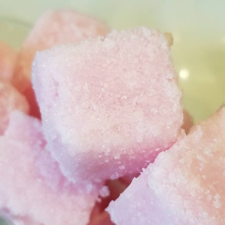 Martinsville Soapworks - Wholesale Body Scrub/Exfoliant - Pretty in Pink Scrub Cubes - Solid Sugar Scrub