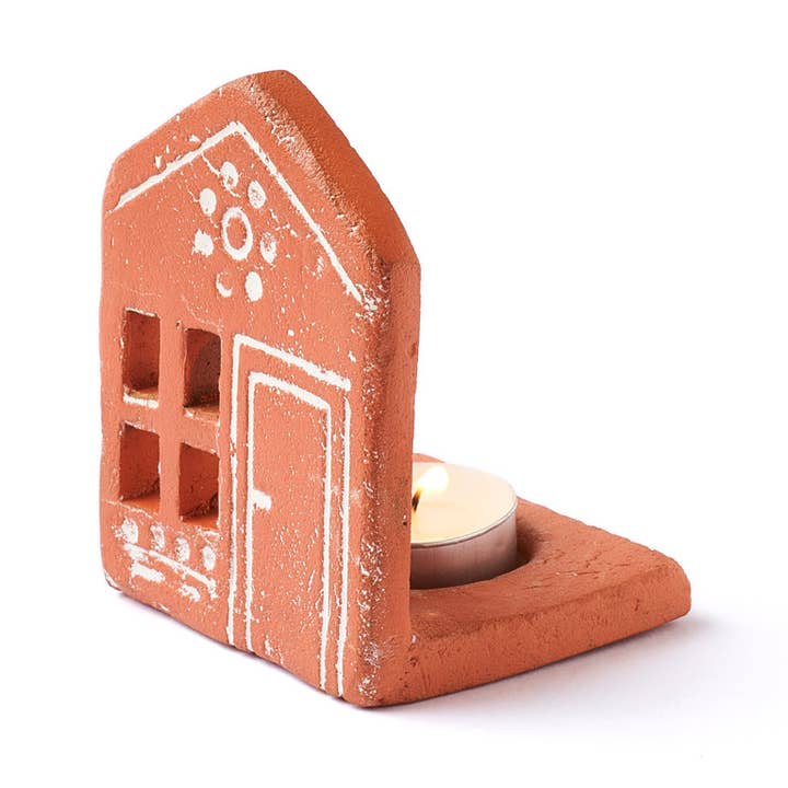 Matr Boomie Fair Trade - Wholesale Candle Holder - Vasanta House Tealight Candle Holder - Terracotta2