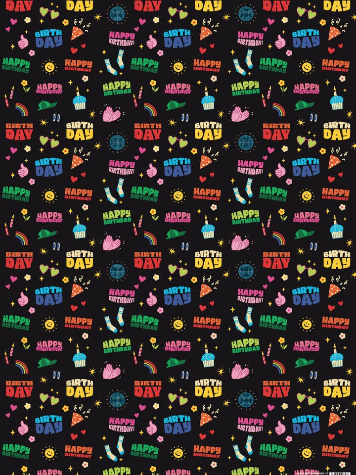 Feiras Divertidas Papel de Embrulho de Aniversário Feliz por atacado de Objectables Publishing Limited