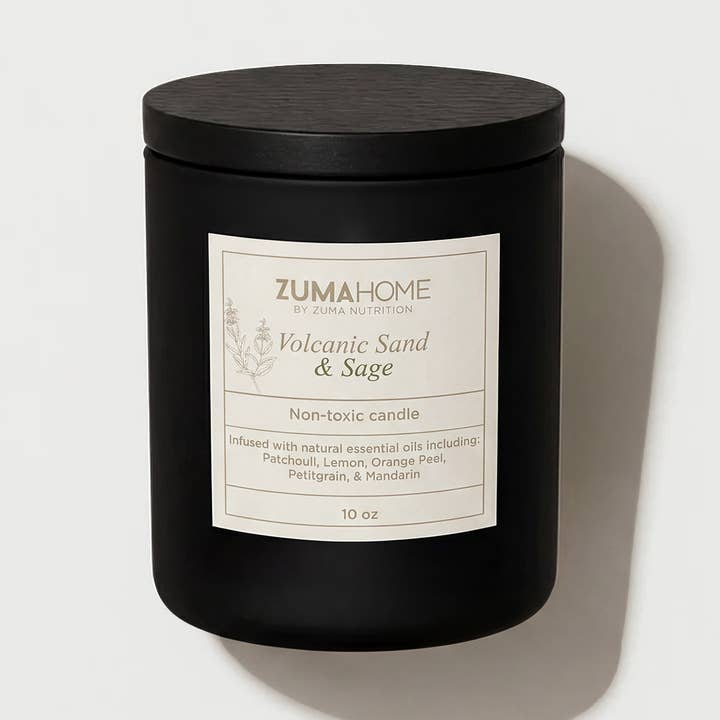 Vela No Tóxica de Arena Volcánica y Salvia para venta al por mayor de Zuma Nutrition