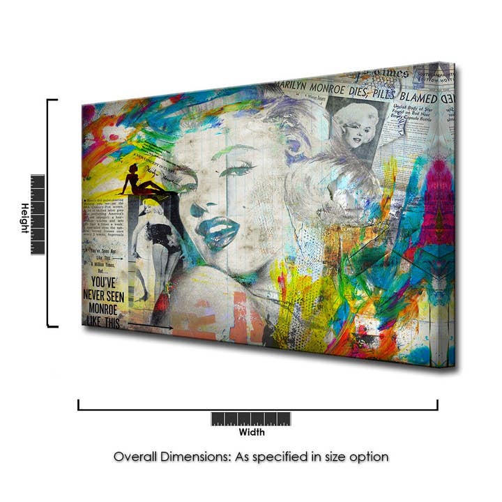 Ready2hangart, Inc. - Wholesale Art Print - Ready2HangArt Icon Art 'MONROE I' Canvas Art