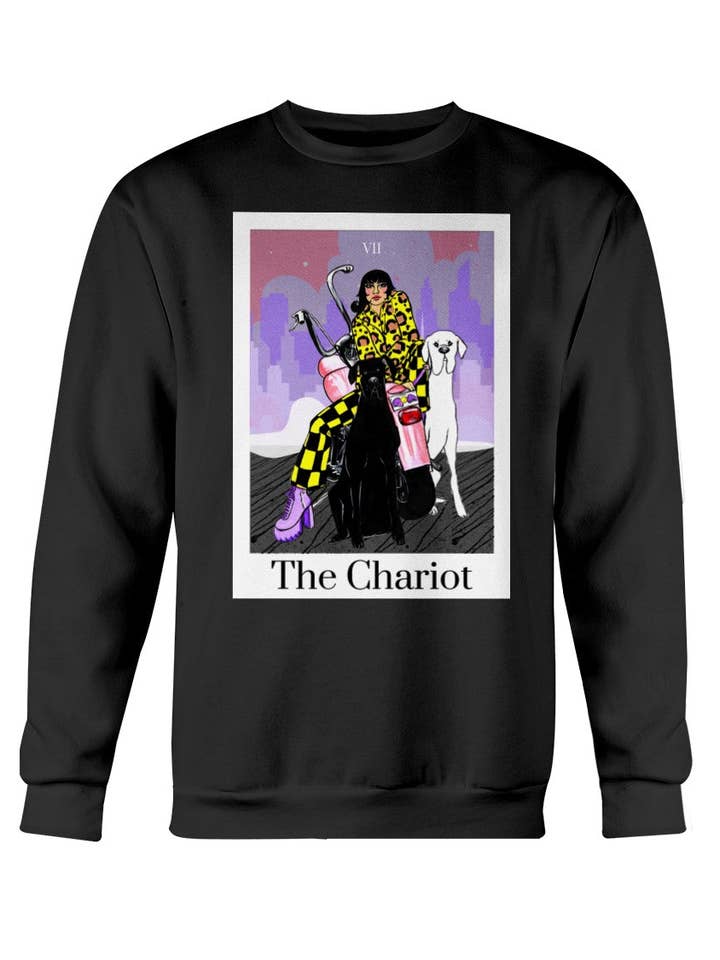 The Chariot Tarot Card Sweater voor wholesale door D. Ridley Designs