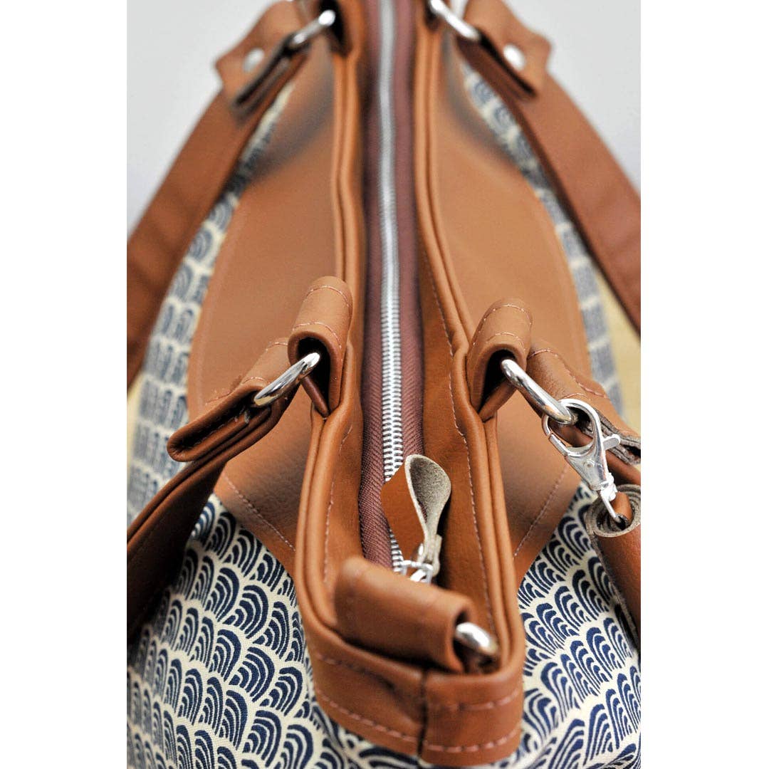 Lauren Holloway - Wholesale Shoulder Bag - Women's - Georgina Shoulder Bag - Blue Japanese Wave11