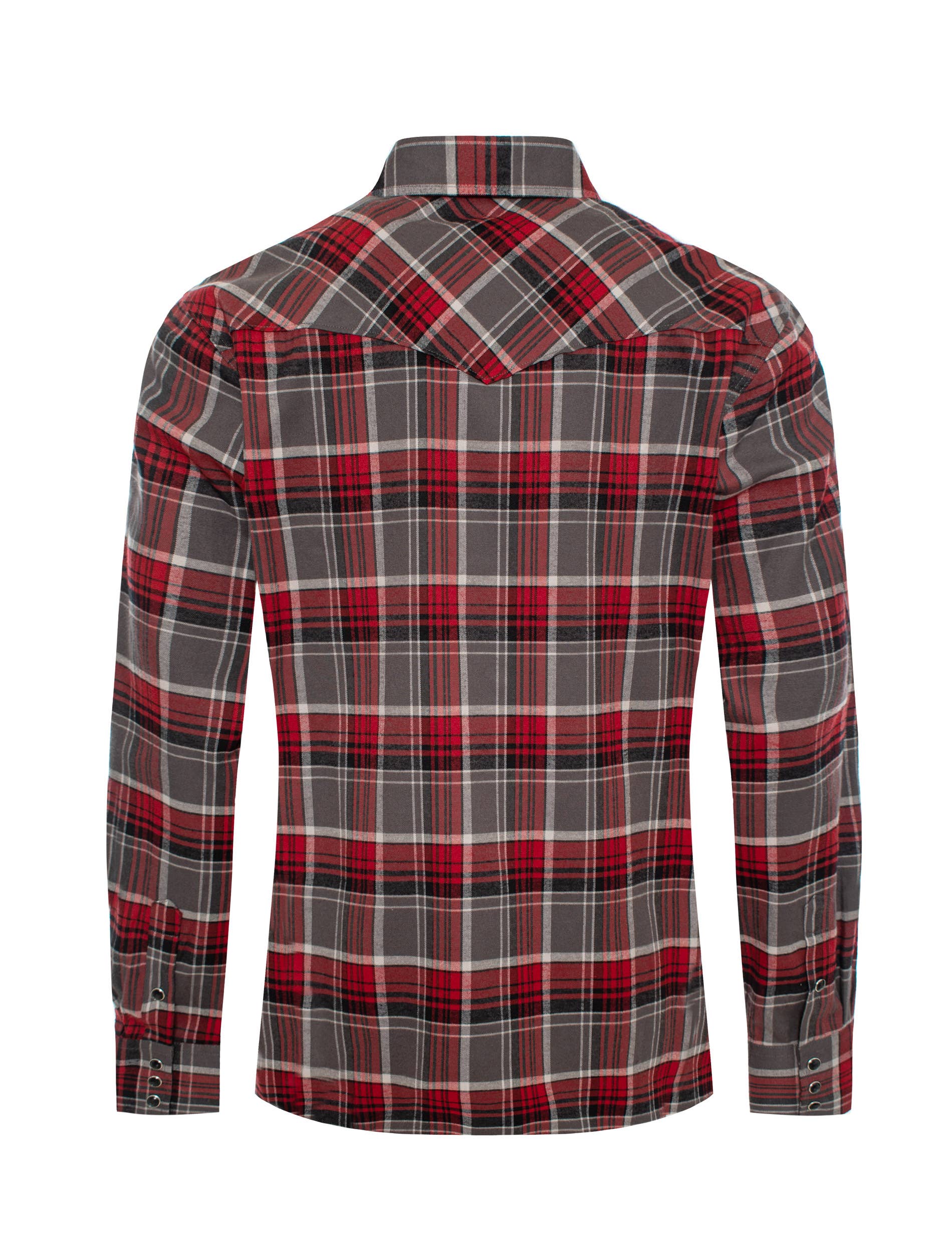 Rodeo Clothing - Wholesale Button Down Shirt - Men's - Men's Western Long Sleeve Flannel Shirts With Snap Buttons42