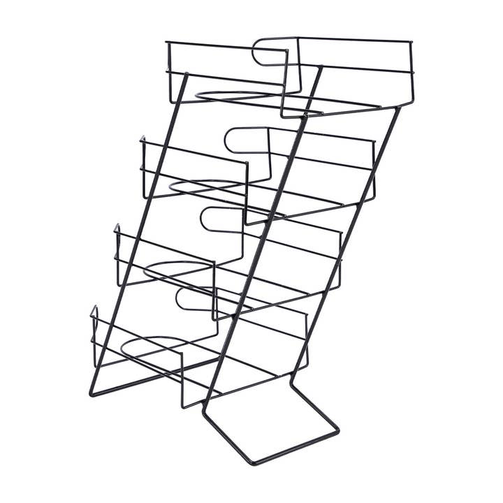 Store Supply Warehouse - Wholesale Retailer Display - Accessories - 4-Tier Black Countertop Cap Display - 20"H x 16"D x 9¼"W5