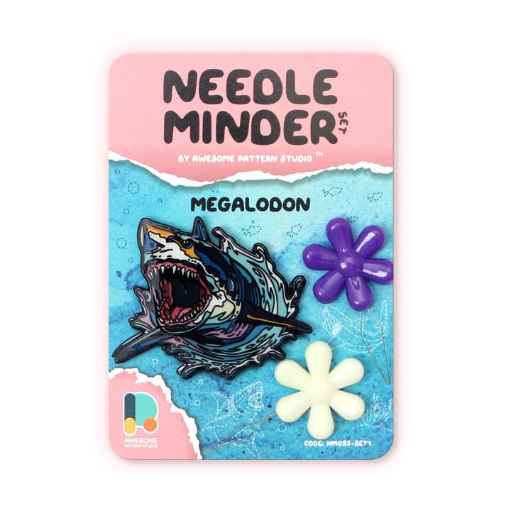 Megalodon - Magnetic Needle Minder Set #1 for wholesale by Awesome Pattern Studio