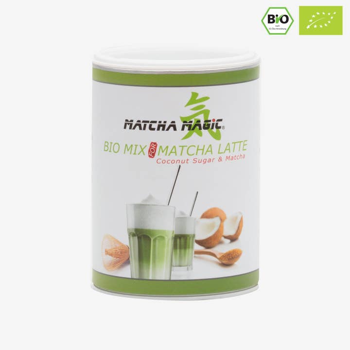 Biologische matcha latte mix met kokosbloesemsuiker (200 g) voor wholesale door Matcha Magic