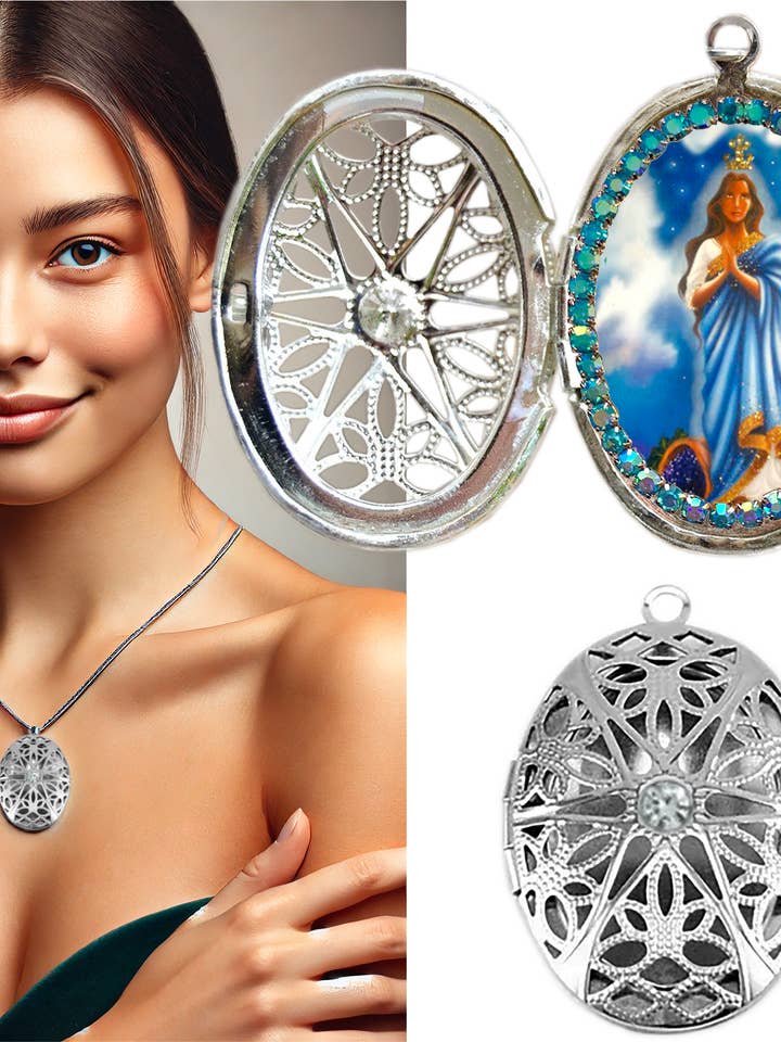 Médaillon de prière secrète de Sainte Sarah Kali pour la vente par MariaSantissimaShop