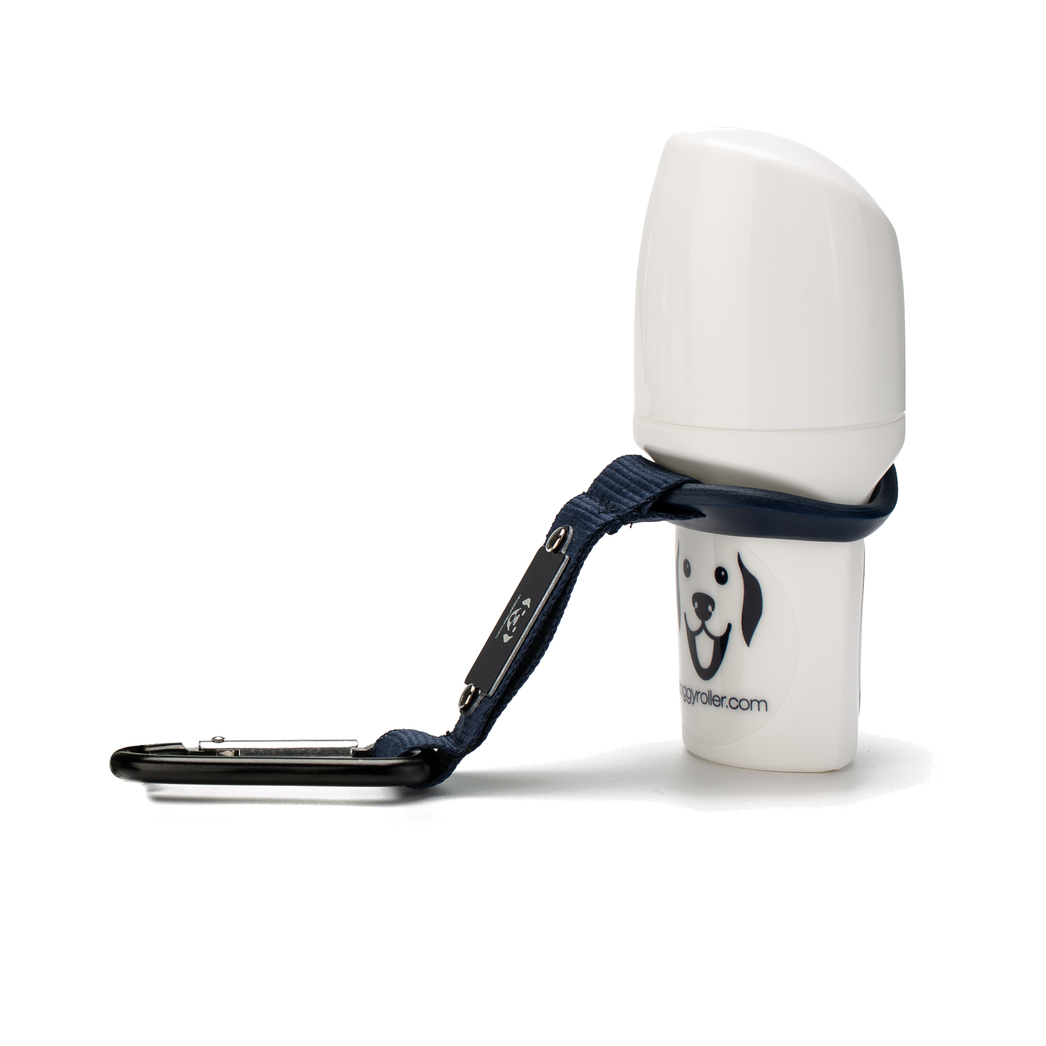 B&W Werbeartikel GmbH - Doggyroller – wholesale Husdjursskål - Katt och hund – DOGGYROLLER med karbinhake i marinblått - påfyllningsbar1