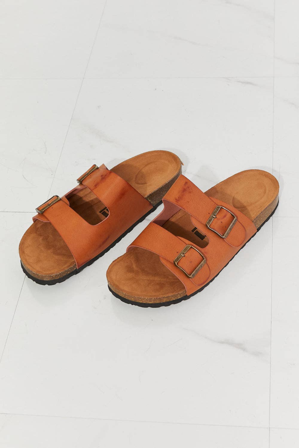 MMShoes Best Life Double-Banded Slide Sandal in Ochre for wholesale on Faire6