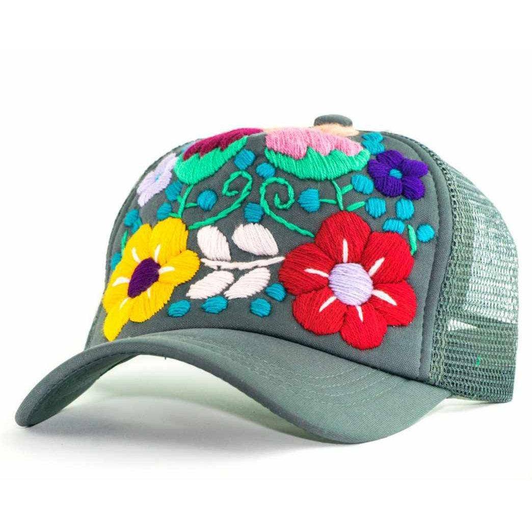 Lumily - Wholesale Trucker Hat - Women's - Tulum Hand Embroidered Trucker Flower Hat - Mexico19