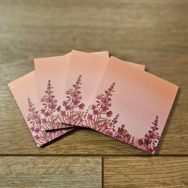 Fireweed Paper Ink - Wholesale Sticky Notes - Watercolor Fireweed Sticky Notes2