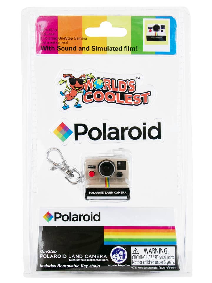 World's Coolest Polaroid Camera keychain for wholesale by Super Impulse USA