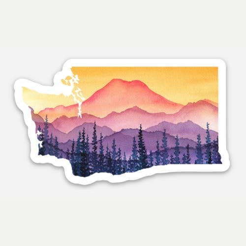 Washington Sticker - Originele Aquarel Kunst voor wholesale door Shelby Thayne Art