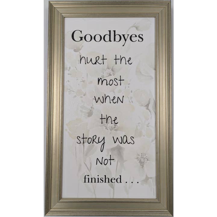 Les adieux font mal - Art mural de deuil pour la vente par Roslyn Décor