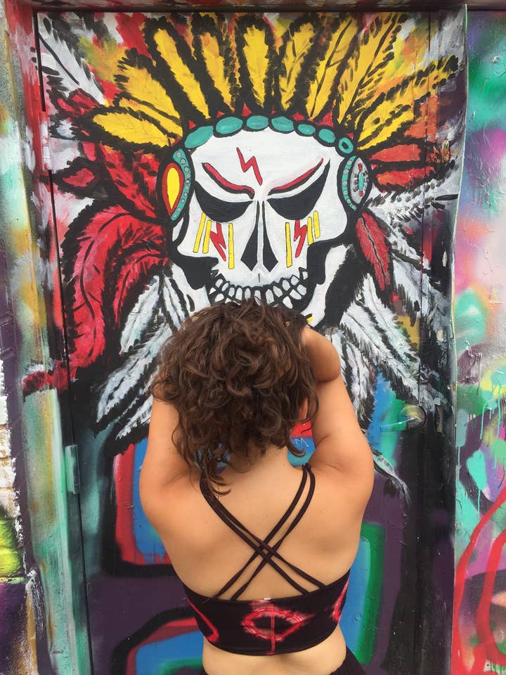 Phish Donut Tie Dye Strap Bralette for wholesale by Tela Designs