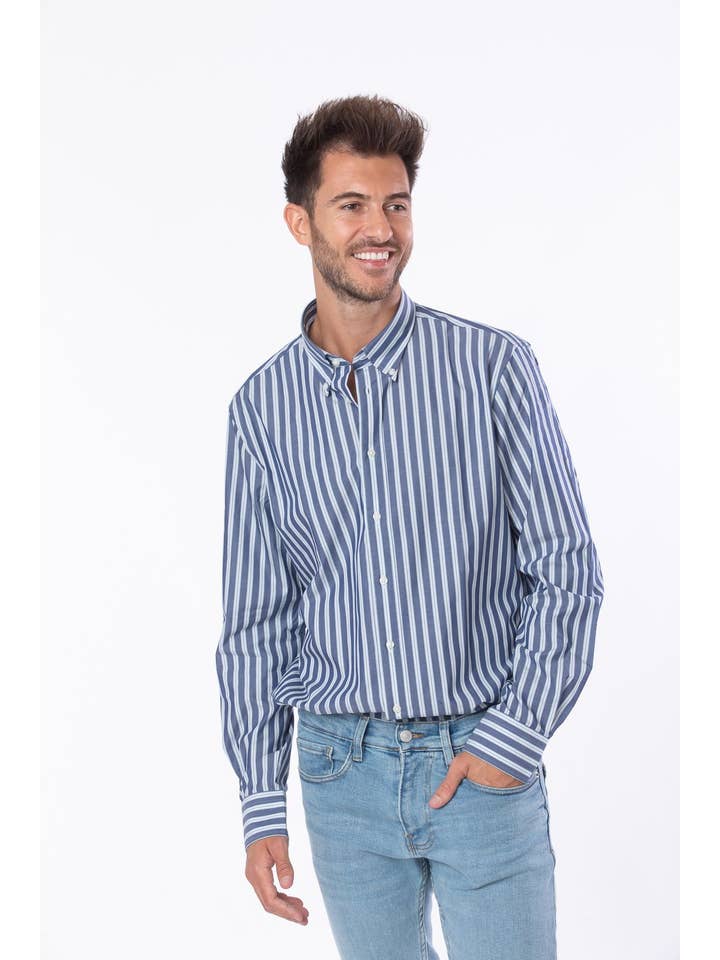 BLUE AGE - Wholesale Button Down Shirt - Men's - Men Dress Long Sleeve Shirts15