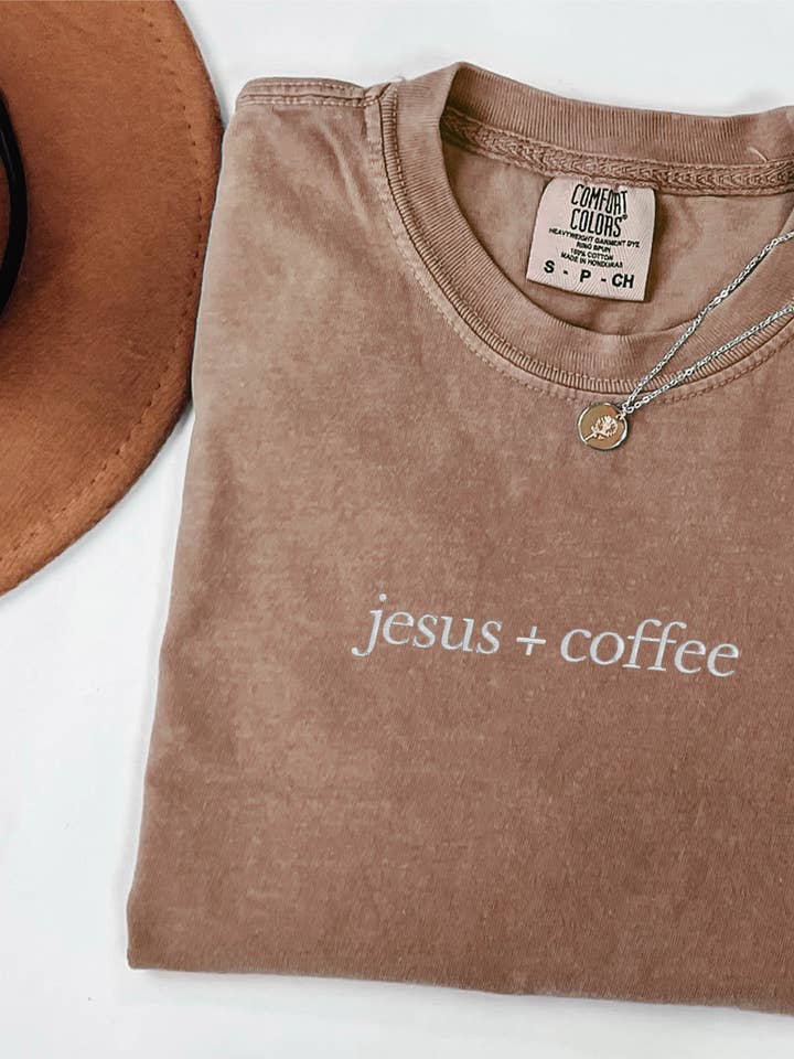 Embroidered Coffee Lover Shirt Faith Tee and other Purchase Wholesale embroidered tee. Free Returns & Net 60 Terms on Faire trending on Faire.