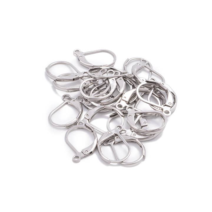 CRCBEADS - Wholesale Craft Supplies - 304 Stainless Steel Earring Hook Size 10x15mm 24 Pieces per Bag1