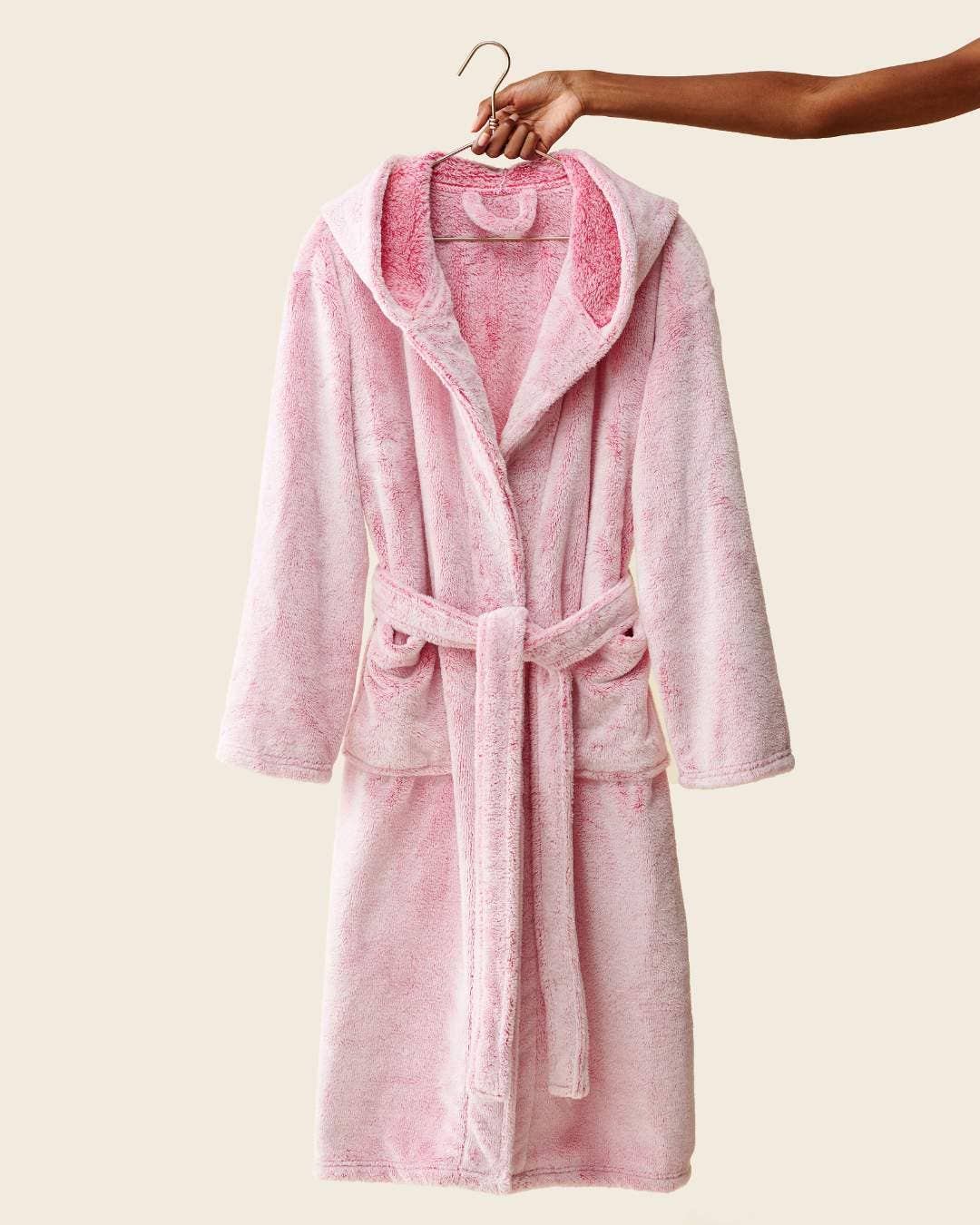 REMOVED BRAND – wholesale Morgonrock - Dam – Rosa fleecemorgonrock med luva4