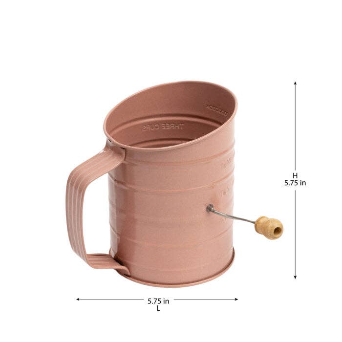 Casa Amarosa - Wholesale Sifter - Cedazo Steel Flour Sifter , Pink -5.75 Inches1