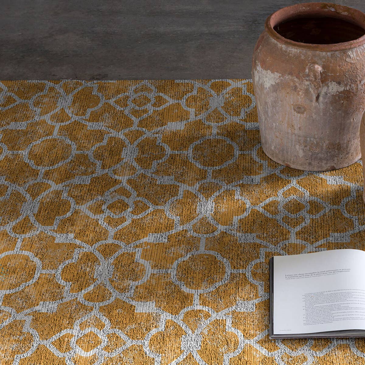 yellow Decorative carpet NICOSIA for wholesale on Faire2