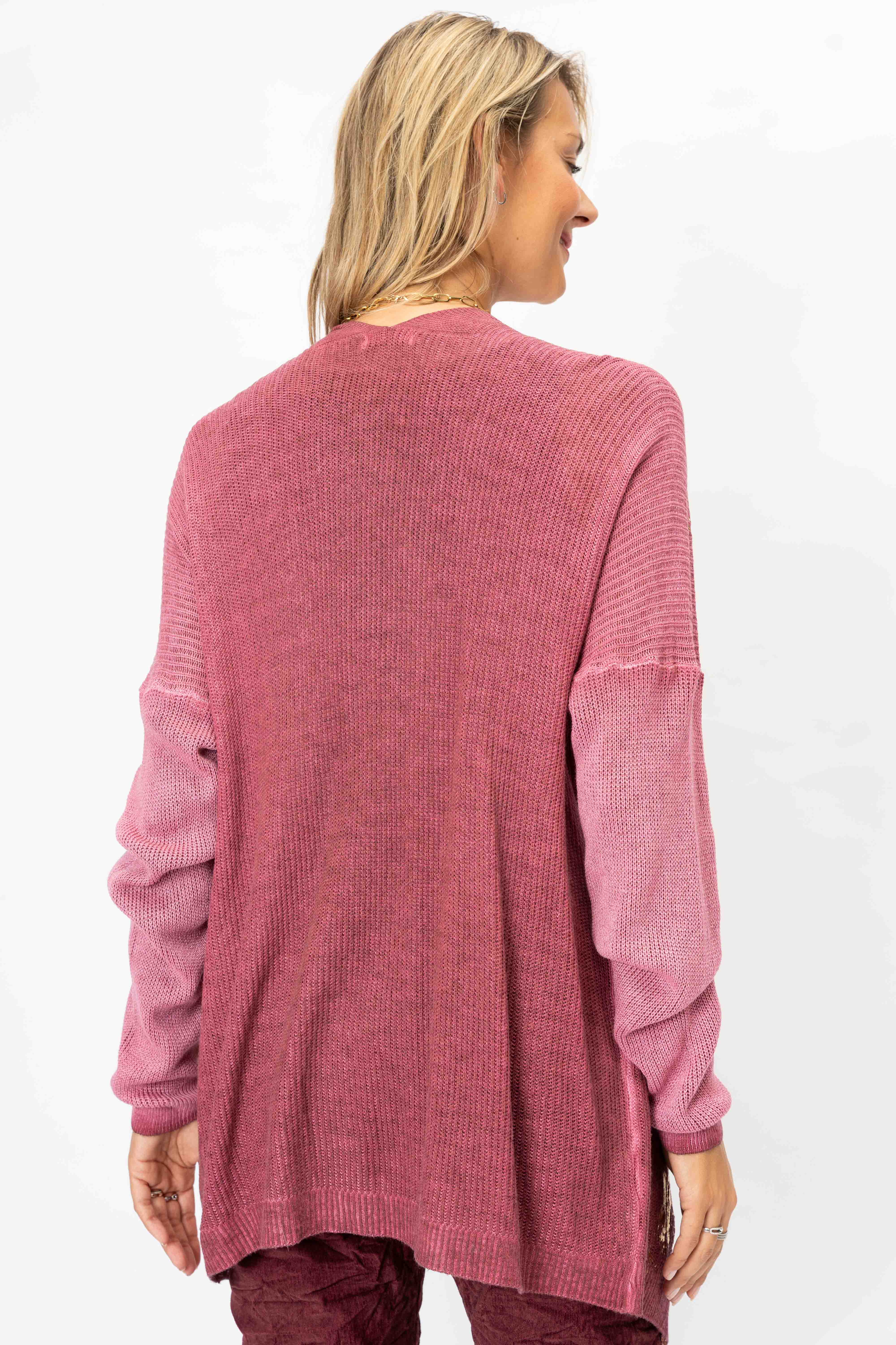 Look Mode Usa - Vente Cardigan – femme - Cardigan en maille doré scintillant4