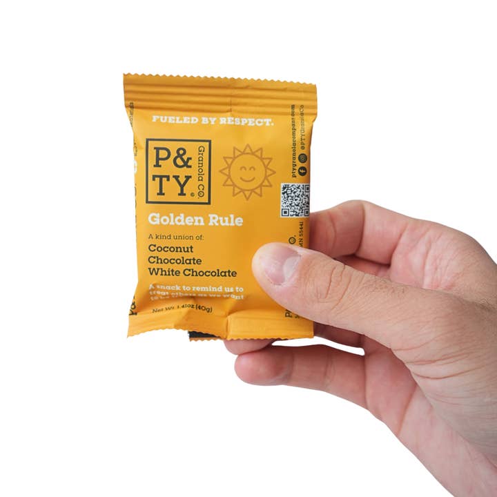 P&TY Granola Co. - Wholesale Snack Bar - Golden Rule Granola Bar: White Chocolate, Chocolate, Coconut3