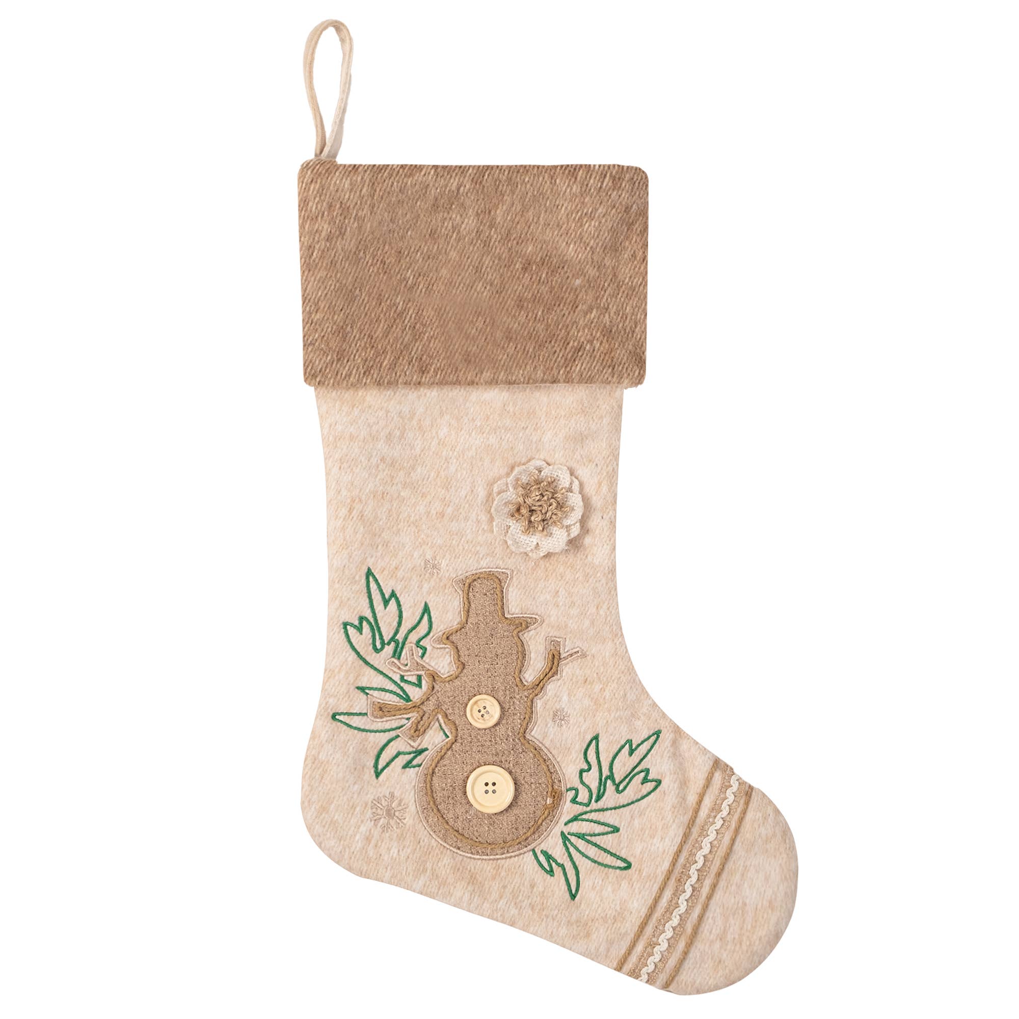 GEXWORLDWIDE - Vente Collants festifs - Nouvelle chaussette de Noël verte et brune forêt4