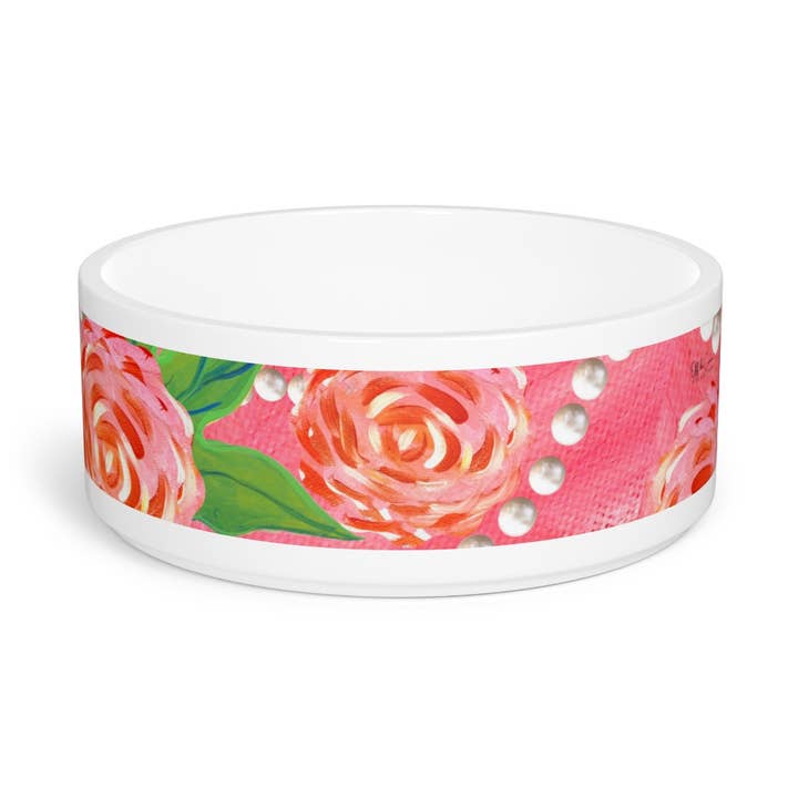 Pretty-N-Pink kæledyrskål for engroshandel hos Off the Canvas Collection, LLC