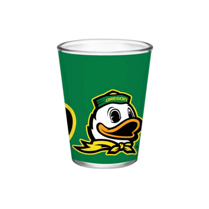 Indigo Falls - Wholesale Shot Glass - 2oz Oregon Ducks Logo Collector Glass1