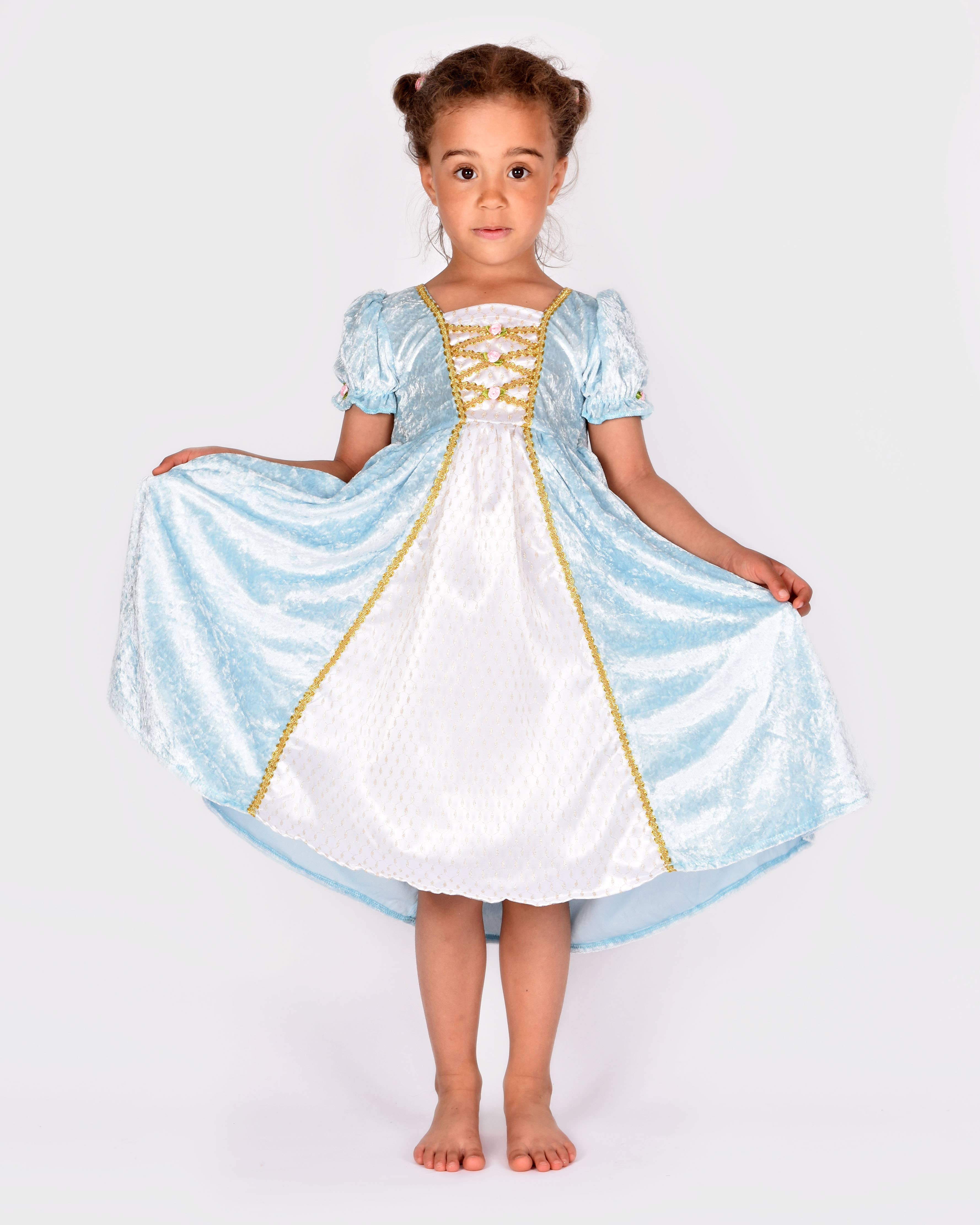 Den Goda Fen – Großhandel Kostüm – Kinder – Princessdress Velvet Hellblau 98-104 Cl 2-4 Jahre5